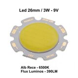 LED COB 26MM , PUTERE 3W